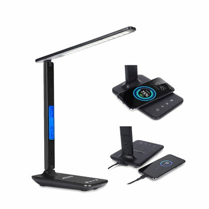 3-in-1 Desk Lamp with Wireless Charger & Clock