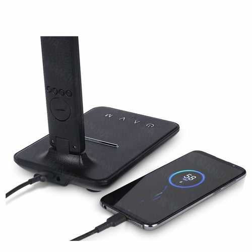 3-in-1 Desk Lamp with Wireless Charger & Clock