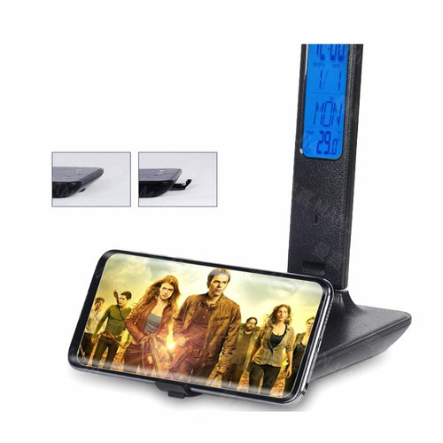 3-in-1 Desk Lamp with Wireless Charger & Clock